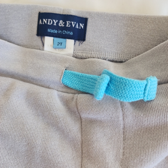 Andy & Evan 2t gray shorts with blue drawstring - Picture 4 of 6